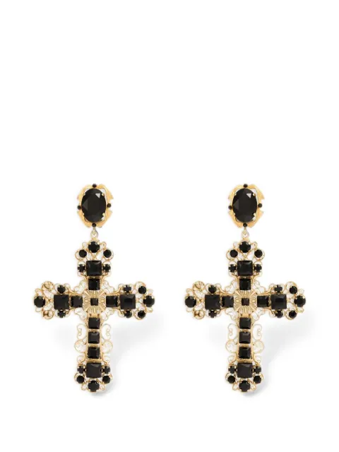 Dolce & Gabbana clip earrings with crosses Gold WES6V2W1111