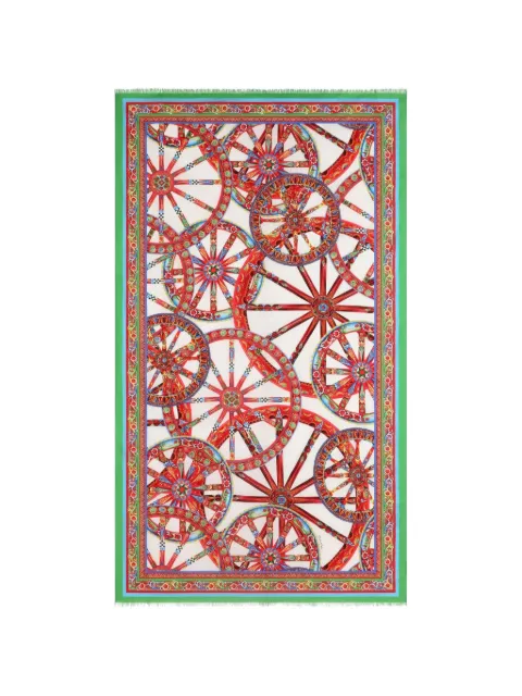 Dolce & Gabbana Carretto-print cotton sarong White O4A01JON0HF