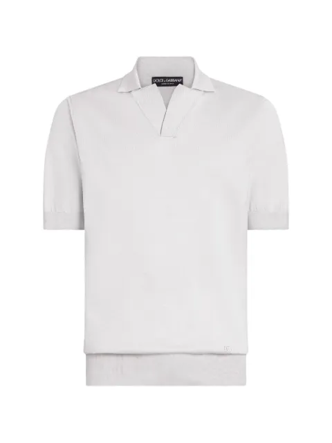 Dolce & Gabbana silk polo shirt Grey GXZBTZJBSPK
