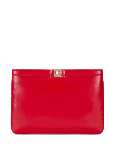 Elisabetta Franchi naplak-effect pouch bag Red BS18A61E2