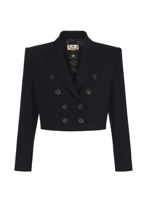 Elisabetta Franchi jacket in gabardine fabric Black GI22361E2
