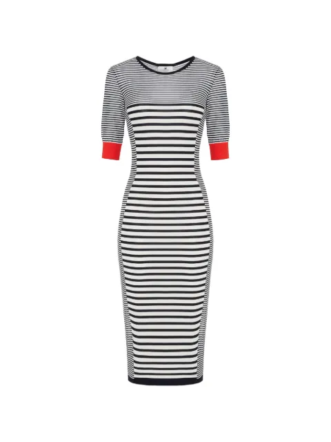 Elisabetta Franchi knit fabric dress with a mix of stripes White AM96T61E2