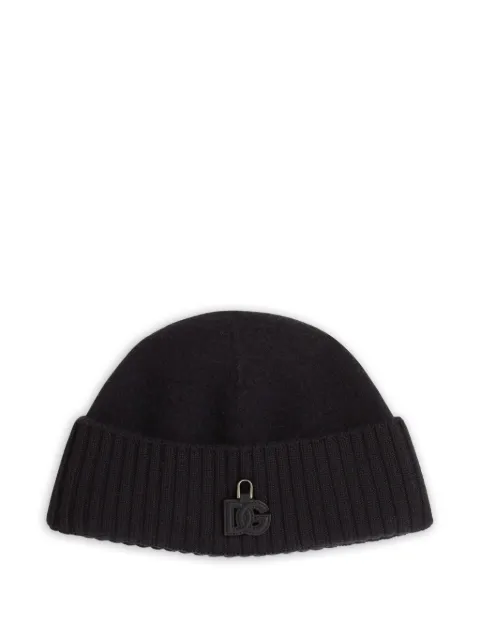 Dolce & Gabbana smooth knit hat Blue GX53KTJDVLQ