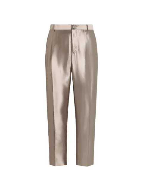 Dolce & Gabbana silk shantung trousers Gold GW0NETFU1L6