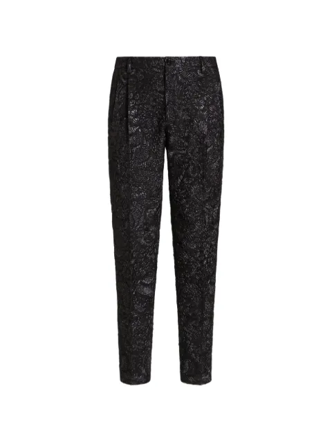 Dolce & Gabbana brocade trousers Black GW0NETFJZAN