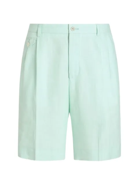 Dolce & Gabbana linen Bermuda shorts Blue GW0MATFU4JB