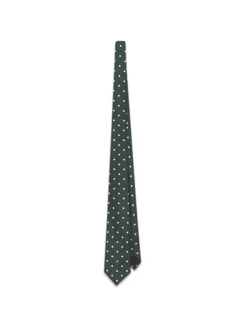 Dolce & Gabbana polka dot-print silk twill tie Green GT147EIS14A