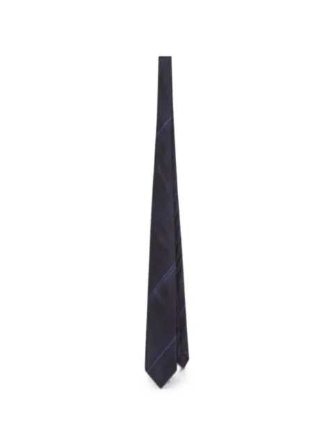 Dolce & Gabbana striped-print twill tie Black GT147EG0TKB