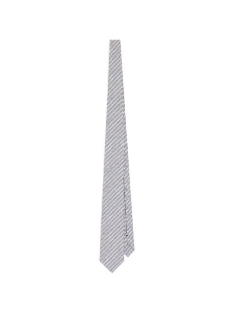 Dolce & Gabbana striped poplin tie Grey GT147EFR532