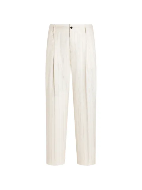 Dolce & Gabbana pinstripe wool trousers Neutrals GP0N2TFRZAR