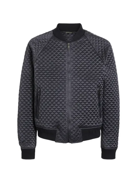 Dolce & Gabbana silk satin quilted bomber jacket Grey G9CKGTFU1AU