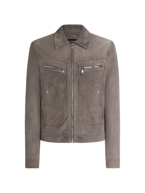 Dolce & Gabbana suede jacket Grey G9CFPLHUL1Q