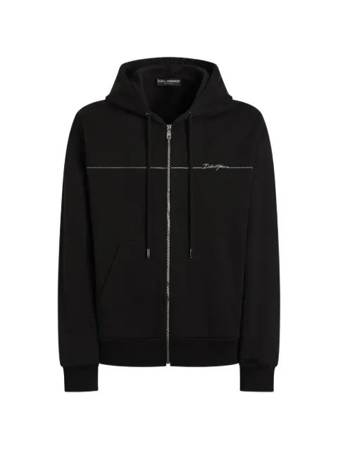 Dolce & Gabbana cotton hooded sweatshirt Black G9CEGZG7P9P