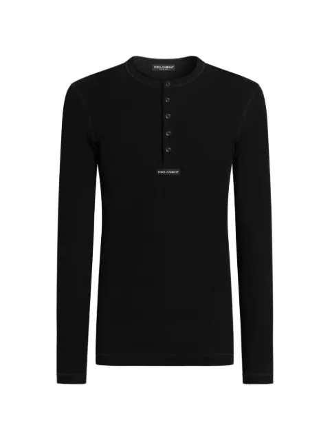 Dolce & Gabbana serafino jersey t-shirt with logo Black G8SC4TG7P3I