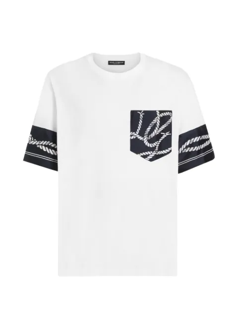Dolce & Gabbana cotton T-shirt with Marina-print White G8SB2TG7QKH