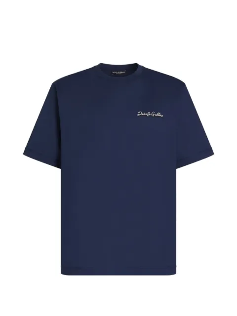 Dolce & Gabbana logo cotton T-shirt Blue G8PN9ZG7Q1W
