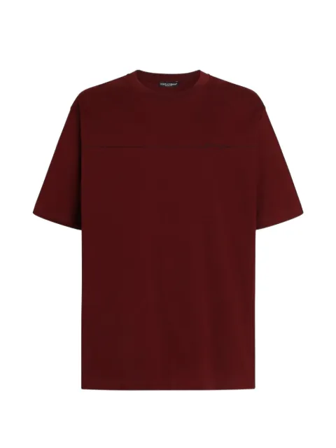 Dolce & Gabbana cotton T-shirt with logo Red G8PN9ZG7P9N