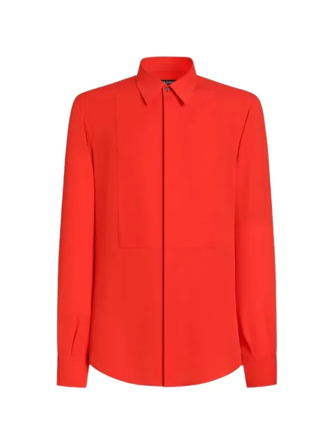 Dolce & Gabbana crêpe de chine silk Martini shirt Red G5PD0TFU1U7