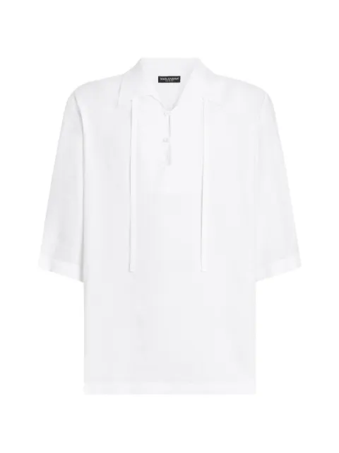 Dolce & Gabbana Hawaii shirt in linen White G5OS3TFU4IK