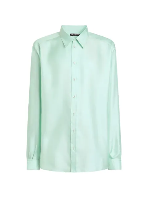 Dolce & Gabbana silk twill shirt Blue G5OE4TFU1XB