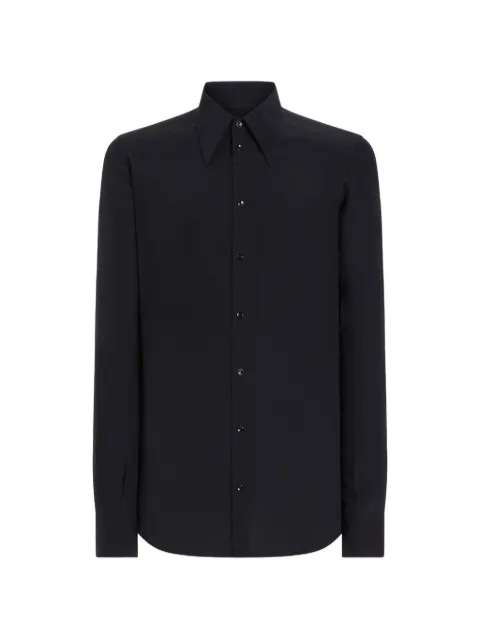 Dolce & Gabbana crêpe-de.chine Gold shirt Blue G5NP9TGK522