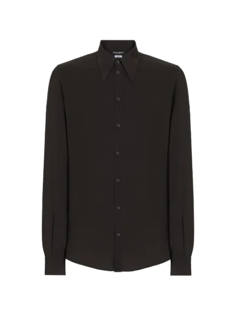 Dolce & Gabbana crêpe-de-chine Gold shirt Black G5NP9TFU1U7
