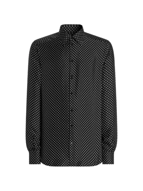 Dolce & Gabbana Polka dot-print martini twill shirt Black G5ML1TIS13O