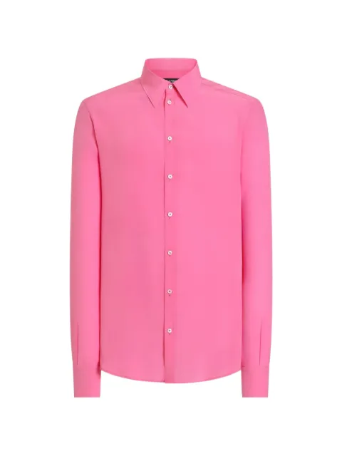 Dolce & Gabbana crêpe-de-chine Martini shirt Pink G5ML1TFU1P8