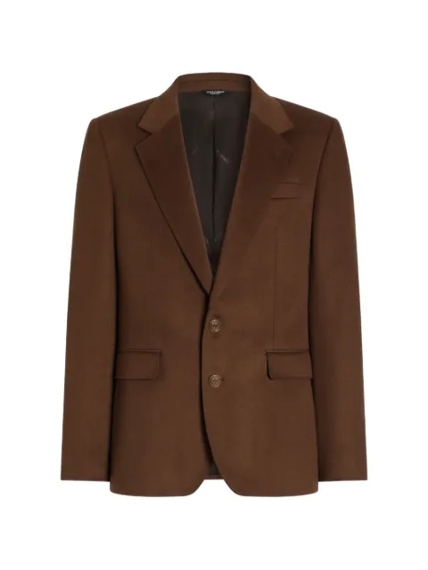 Dolce & Gabbana Sicilia light single-breasted cashmere jacket Brown G2XD0THU2BZ