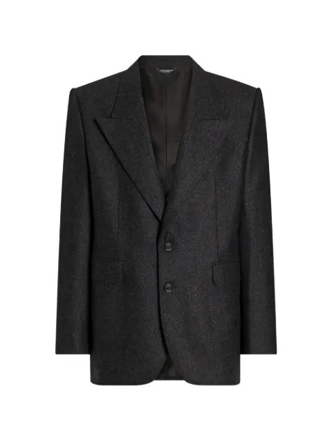 Dolce & Gabbana Sinatra single-breasted wool flannel jacket Grey G2WQ5TFU291