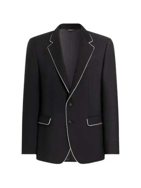 Dolce & Gabbana Martini Light single-breasted wool twill jacket Blue G2WP8THU2AQ