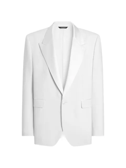 Dolce & Gabbana Palermo single-breasted tuxedo jacket in virgin wool White G2VN6TGK464