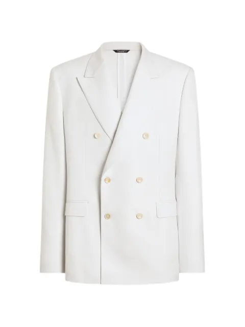 Dolce & Gabbana Sicilia Light single-breasted viscose jacket White G2QS7TFU8CQ
