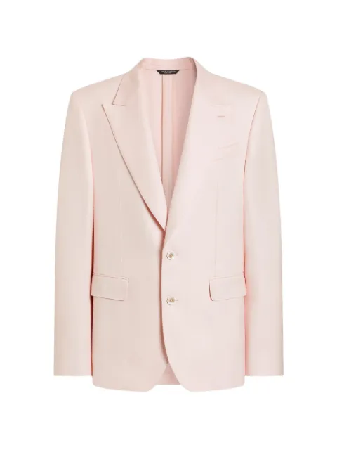 Dolce & Gabbana Sicilia Light single-breasted viscose jacket Pink G2QS6TFU8CQ