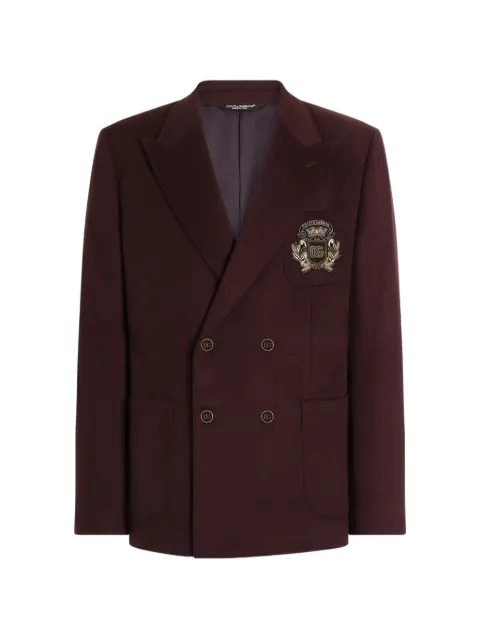 Dolce & Gabbana Portofino double-breasted cashmere jacket Red G2NS8ZHU2BZ