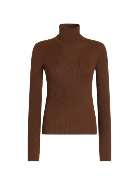 Dolce & Gabbana ribbed cashmere turtleneck pullover Brown FXW95TJBW25