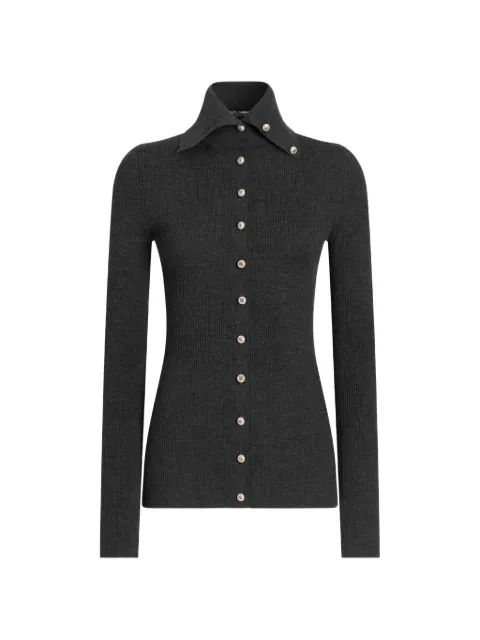 Dolce & Gabbana ribbed wool cardigan Grey FXVFMTJDVMZ