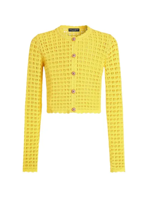 Dolce & Gabbana crochet cardigan Yellow FXVC9TJGMMD