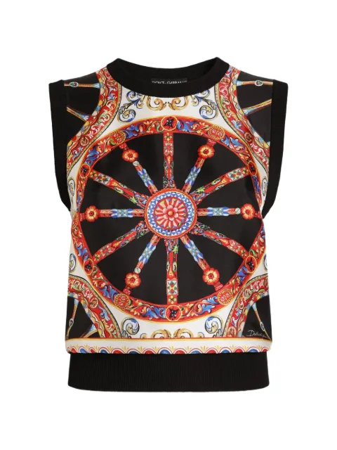 Dolce & Gabbana lightweight plain-knit top Black FXT06TJGMIQ