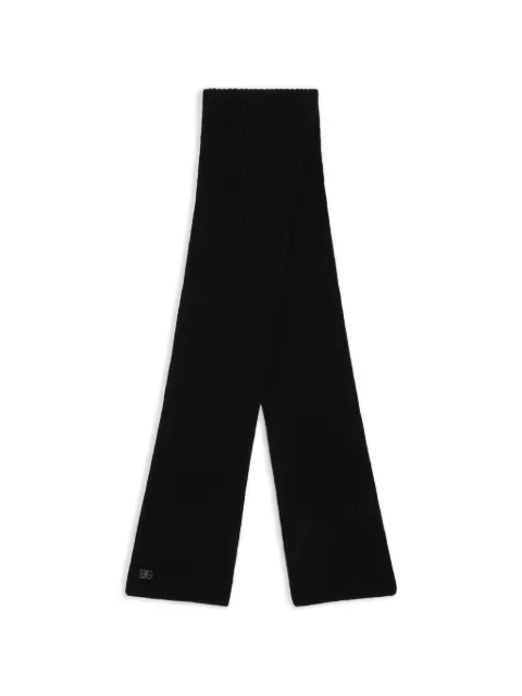 Dolce & Gabbana english rib knit scarf Black FXR22TJGMLA