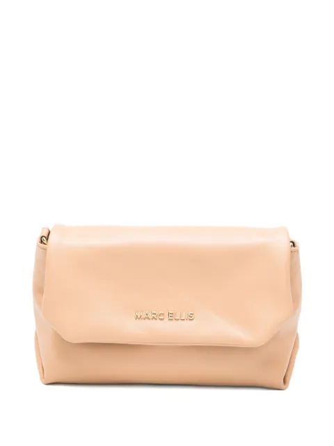 Marc Ellis Elodie logo-plaque chain-link shoulder bag Neutrals ELODIESSALT