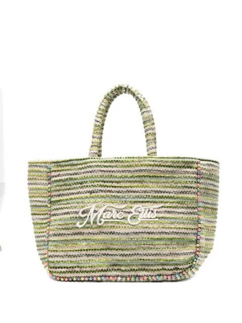 Marc Ellis large Buby striped tote bag Green BUBYLINDY26