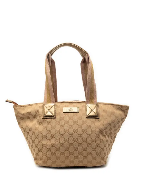 Gucci Pre-Owned 2016-2026 GG Canvas Web tote bag Neutrals ZTBYA58JR7P92Q2R