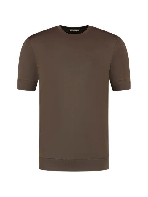 Stefan Brandt crew-neck short-sleeve T-shirt Brown 142511800
