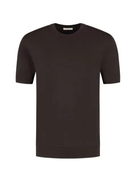 Stefan Brandt crew-neck short-sleeve T-shirt Brown 142511950