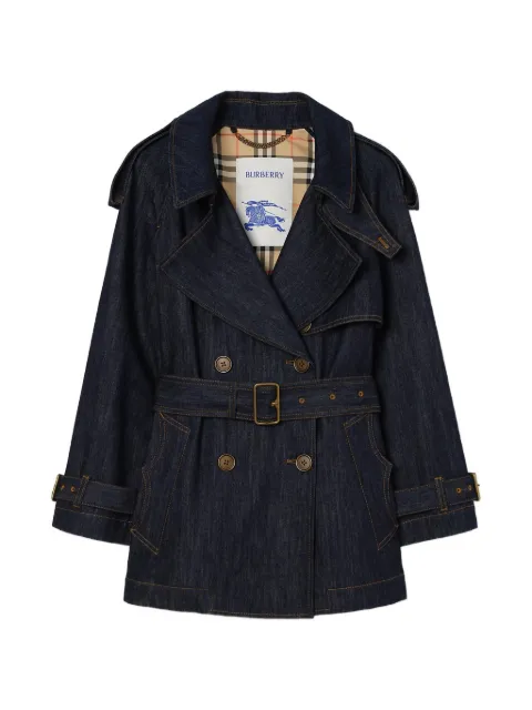Burberry Fitzrovia double-breasted denim jacket Blue 8126364