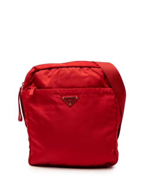 Prada Pre-Owned 2000-2013 Tessuto Zip Top crossbody bag Red IB1QCVR24MK9QBCL