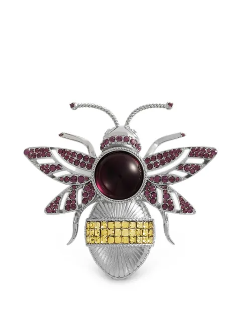 Dolce & Gabbana bee brooch with rhinestones Silver WPR7A2W1111