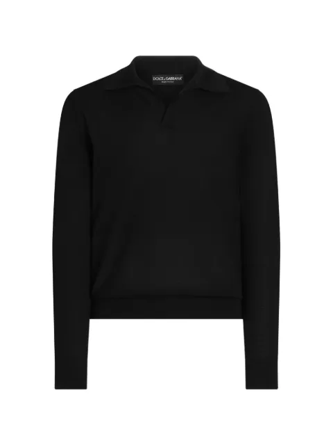 Dolce & Gabbana knit polo shirt Black GXZC3TJBW1W