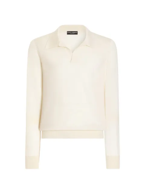 Dolce & Gabbana knit polo shirt White GXZC3TJBW1W